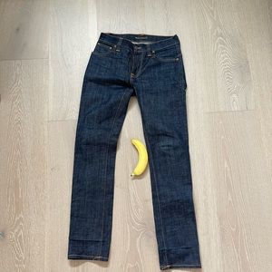 NUDIE JEANS THIN FINN dark indigo wash. Men 30x32